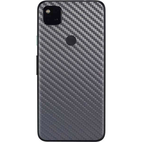 Silver Carbon Fiber Specialty Texture Material Google Pixel 4a Skin